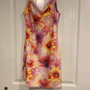Mini floral cocktail dress